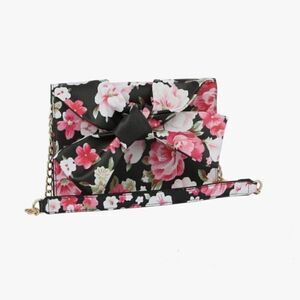 NWT Handbag Republic Ribbon Bow Tie Shaped Clutch Crossbody